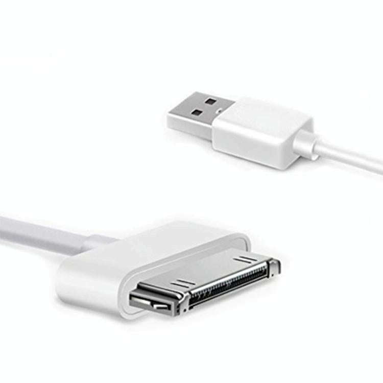 30 Pin Male to USB Male Charging & Data Sync Cable for iPad / 2 / 3, iPhone 4 & 4s, iPod Nano, iP...