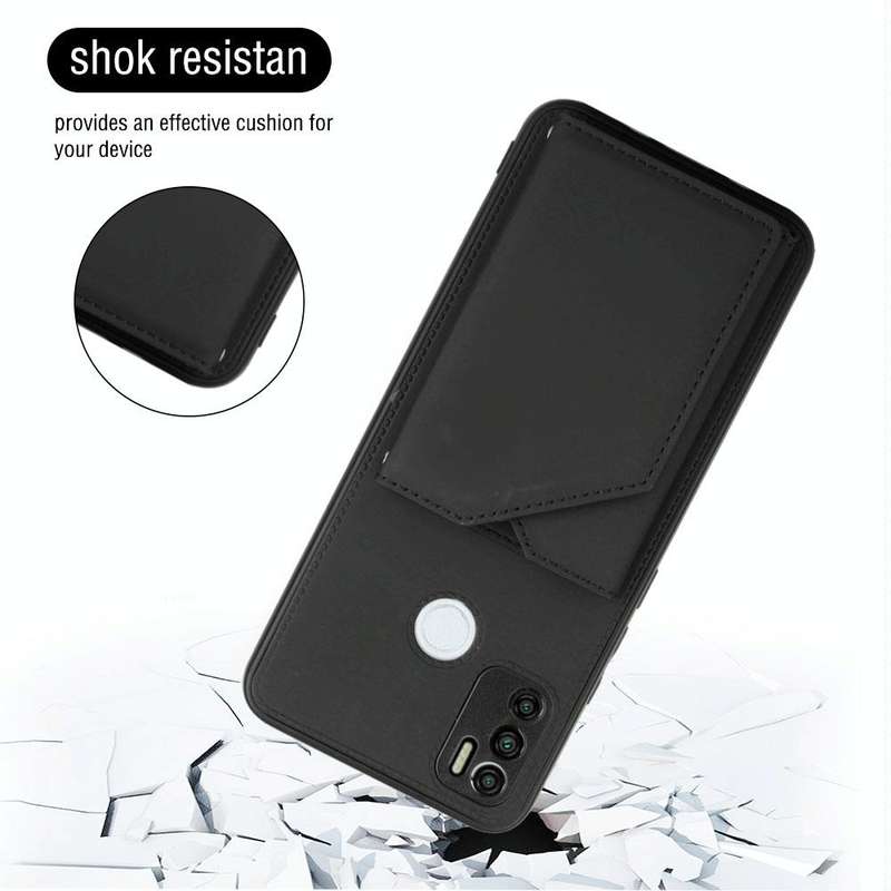 For Tecno Spark 5 Air / 6 Air Skin Feel PU + TPU + PC Phone Case(Black)