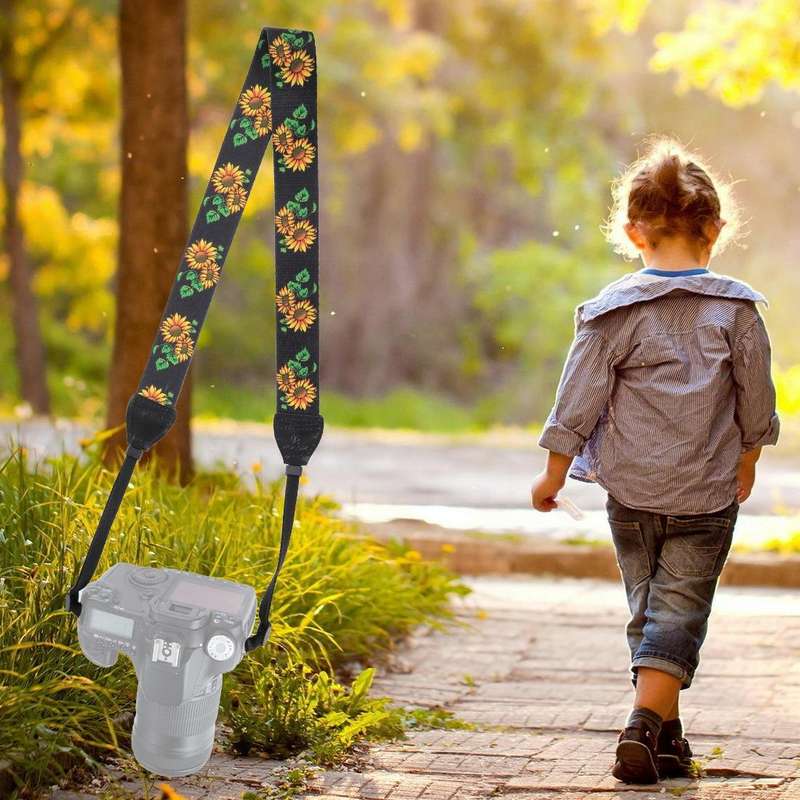PULUZ Retro Ethnic Style Multi-color Series Sunflower Shoulder Neck Strap Camera Strap for SLR / ...