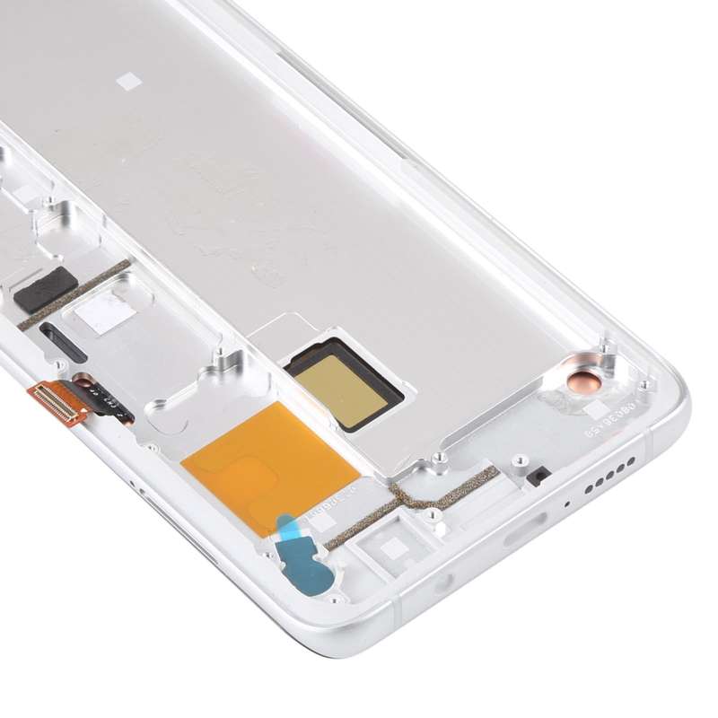 AMOLED LCD Screen for Xiaomi Mi Note 10 Lite M2002F4LG Digitizer Full Assembly with Frame(Silver)