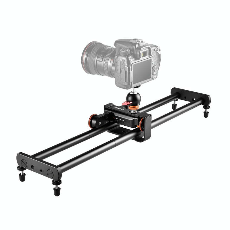 YELANGU L4X-60ET 60cm Splicing Slide Rail Track + Trolley Rail Buckle with Ballhead for SLR Camer...