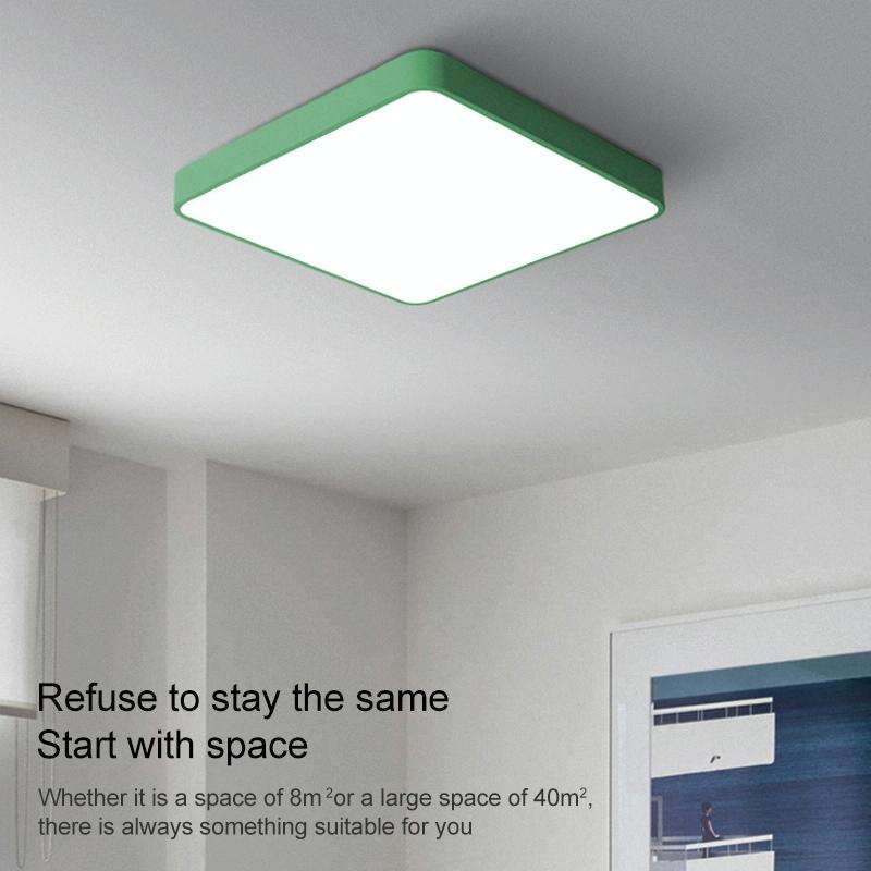 Macaron LED Square Ceiling Lamp, White Light, Size:30cm(Gold)