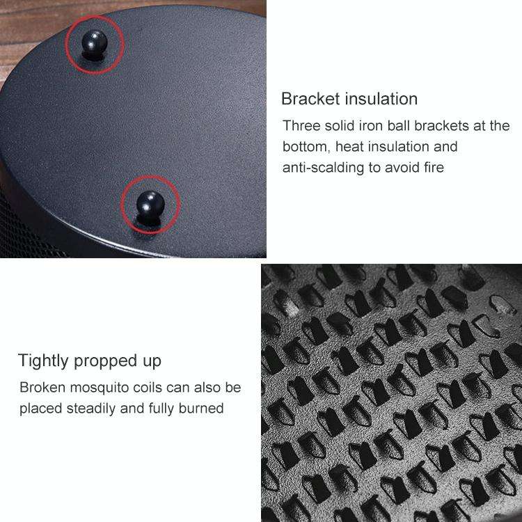 Outdoor Portable Multifunctional Hollow Fireproof Mosquito Coil Box with Lid(Bronze)
