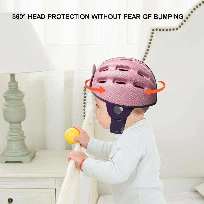 Soft Baby Helmet Safety Hat Toddler Anti-collision Protective Hat for Baby Walking(Lion Brown)