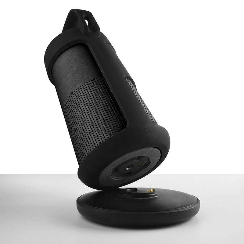 For Bose SoundLink Revolve Bluetooth Speaker Silicone Protective Cover Portable Carrying Bag(Black)