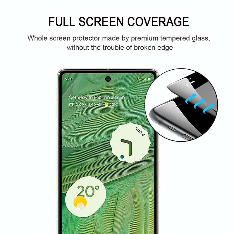 For Google Pixel 7 Full Glue Full Cover Screen Protector Tempered Glass Film