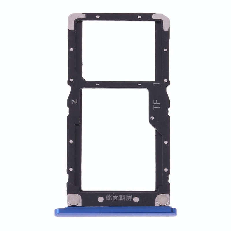 SIM Card Tray + SIM Card / Micro SD Card for Xiaomi Mi 8 Lite(Blue)