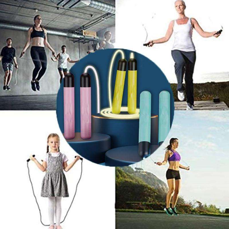 Glowing Skipping Rope Fitness Exercise Student Racing Training(Blue)