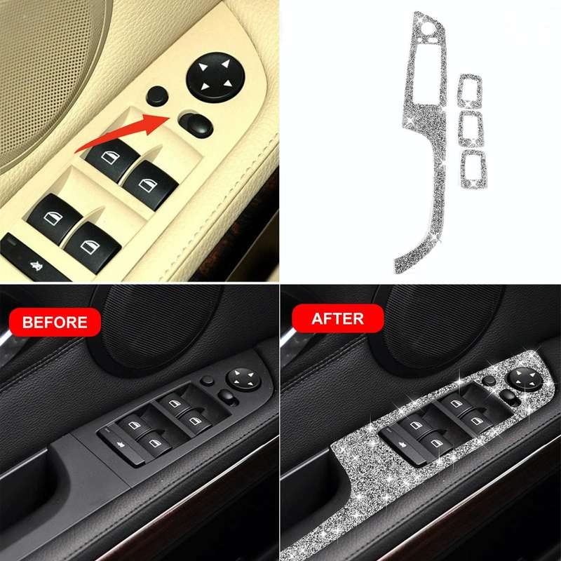For BMW 3 Series E90 / 320i / 325i 2005-2012 Car Window Lift Panel with Folding Key 37.8cm Diamon...