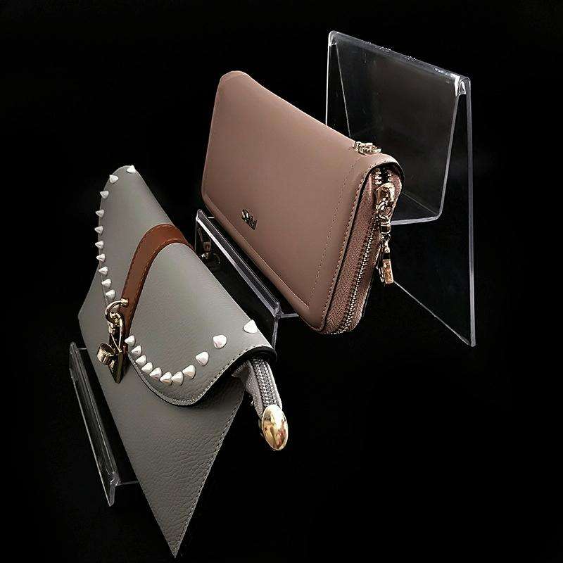 10 PCS Thickened Transparent Wallet Holder Plastic Phone Mask Display Stand Counter Display Stand...