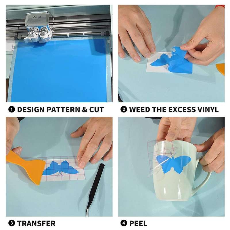 30.5cm x 100cm Gradient Self Adhesive Vinyl DIY Graphics for Home Window Decal Decor, Color: Blue...