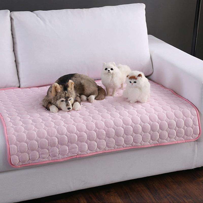 SFB104 Summer Cooling Mats Blanket Ice Pet Dog Cat Bed Mats, Size:63x50cm(Pink)