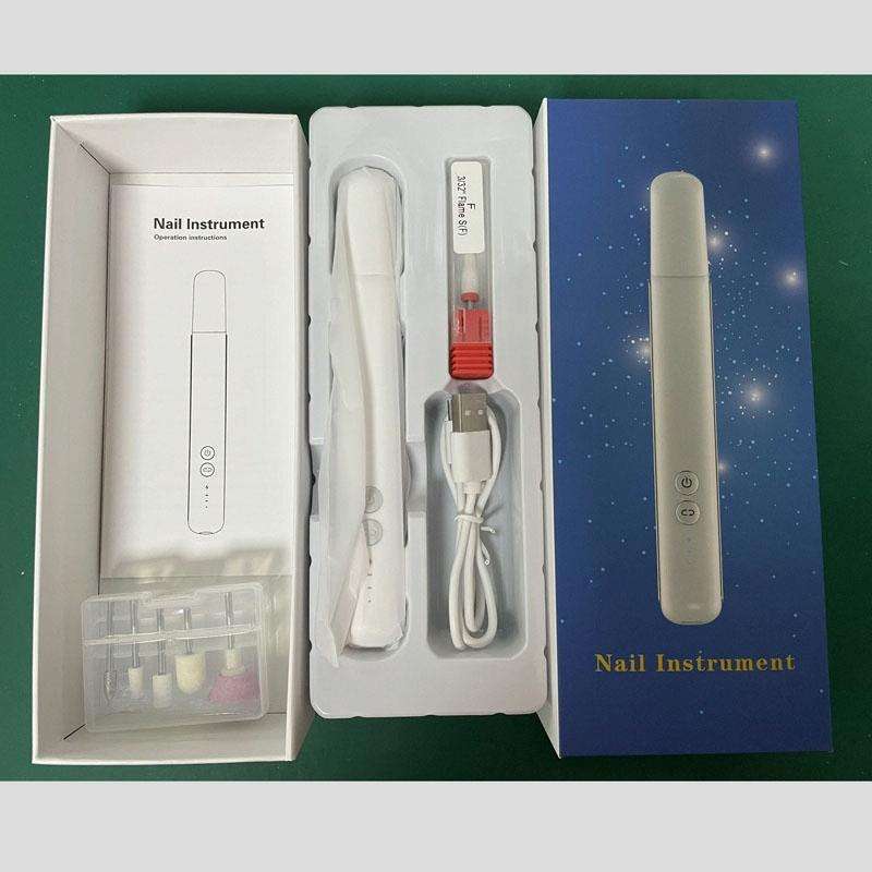 Rechargeable Nail Drill Machine Set with Ceramic Drill Bit Spot Lighting(Black)