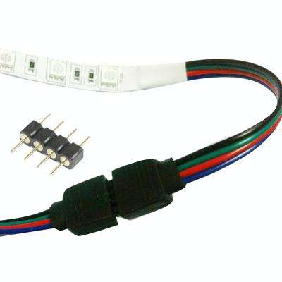 4 Pin Male Connector for RGB LED SMD Strip Light (100pcs in one packaging, the price is for 100pcs)