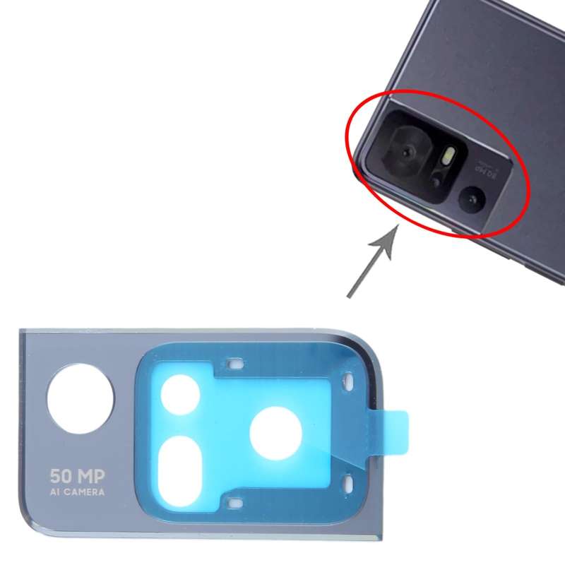 For TCL 40 SE Original Back Camera Lens Frame (Black)
