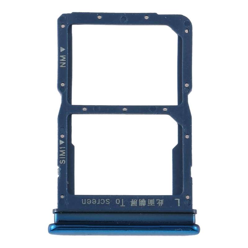 SIM Card Tray + NM Card Tray for Huawei Y8p (Blue)