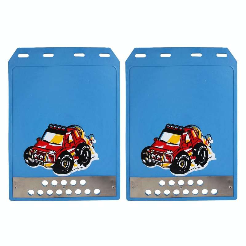 2 PCS WS-003 Premium Heavy Duty Molded Splash Mud Flaps Auto Front and Rear Guards, Small Size, R...