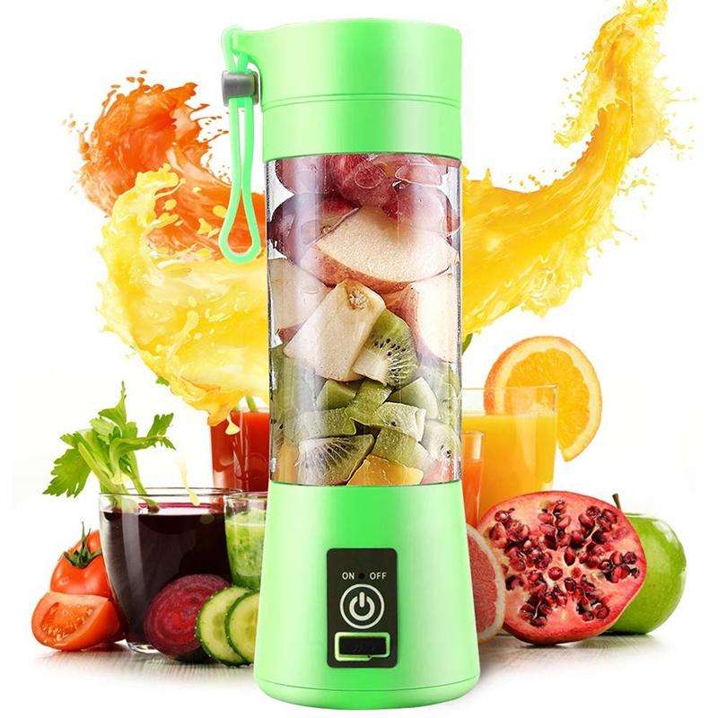 USB Rechargeable Electric Automatic Vegetable Fruit Citrus Orange Juice Maker Cup Mixer Bottle (3...