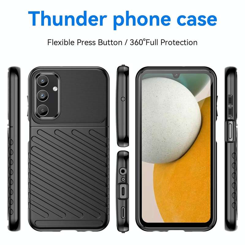 For Samsung Galaxy A15 5G / A15 LTE Thunderbolt Shockproof TPU Phone Case(Black)