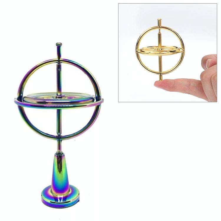 Decompression Toy Zinc Alloy Fingertip Gyroscope with Magnetic Base (Colour)