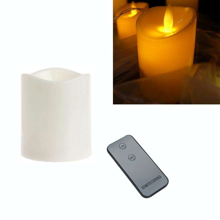Cylindrical LED Electronic Candle Light Simulation Wedding Candlestick Candle, Size:10x7.5cm with...