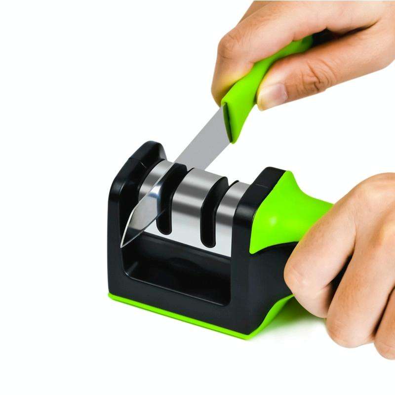 Ceramics Knife Sharpener with Square Handle(Red)