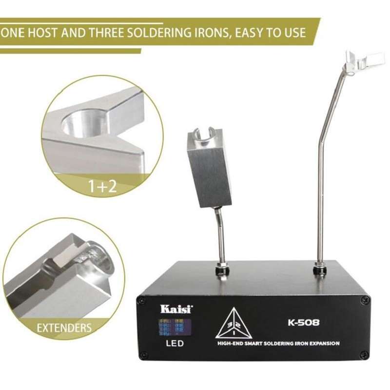 Kaisi K508 Soldering Station Extension Box Support T210/C115/T245 Handle Holder, EU Plug