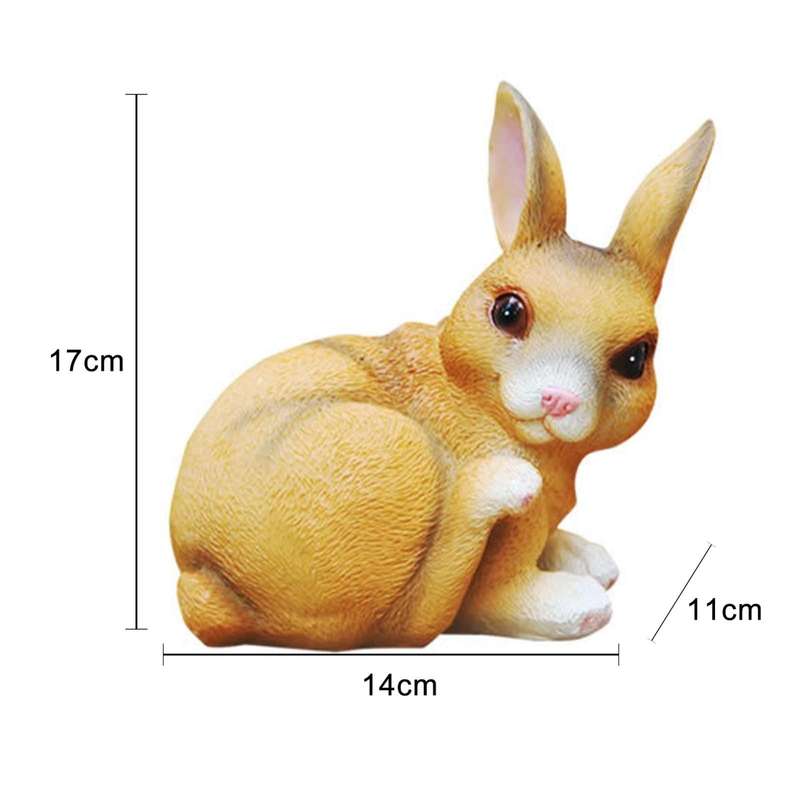 HSR001 Outdoor Solar Animal Resin Lawn Light(Bunny)