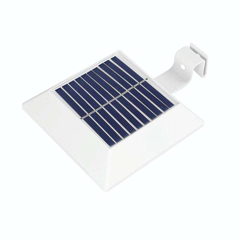 12 LED Solar Outdoor Railing Stair Square Wall Light(White Shell-White Light)