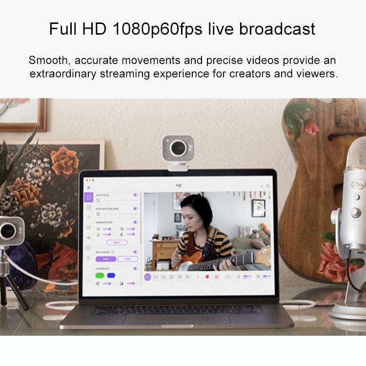Logitech StreamCam Full HD 1080P / 60fps Auto Focus USB-C / Type-C Port Live Broadcast Gaming Web...