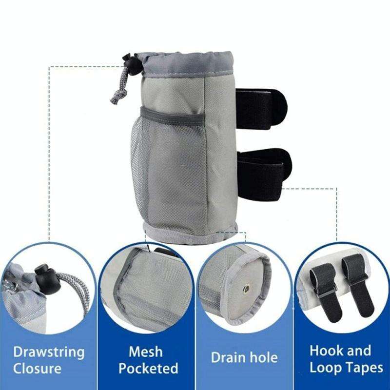 Bicycle Water Cup Holder Stroller Hanging Bottle Bag(Grey)
