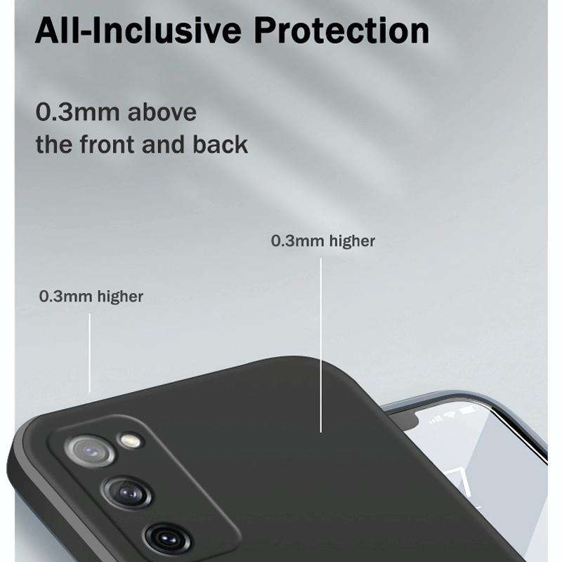For Samsung Galaxy S20 FE Solid Color Imitation Liquid Silicone Straight Edge Dropproof Full Cove...