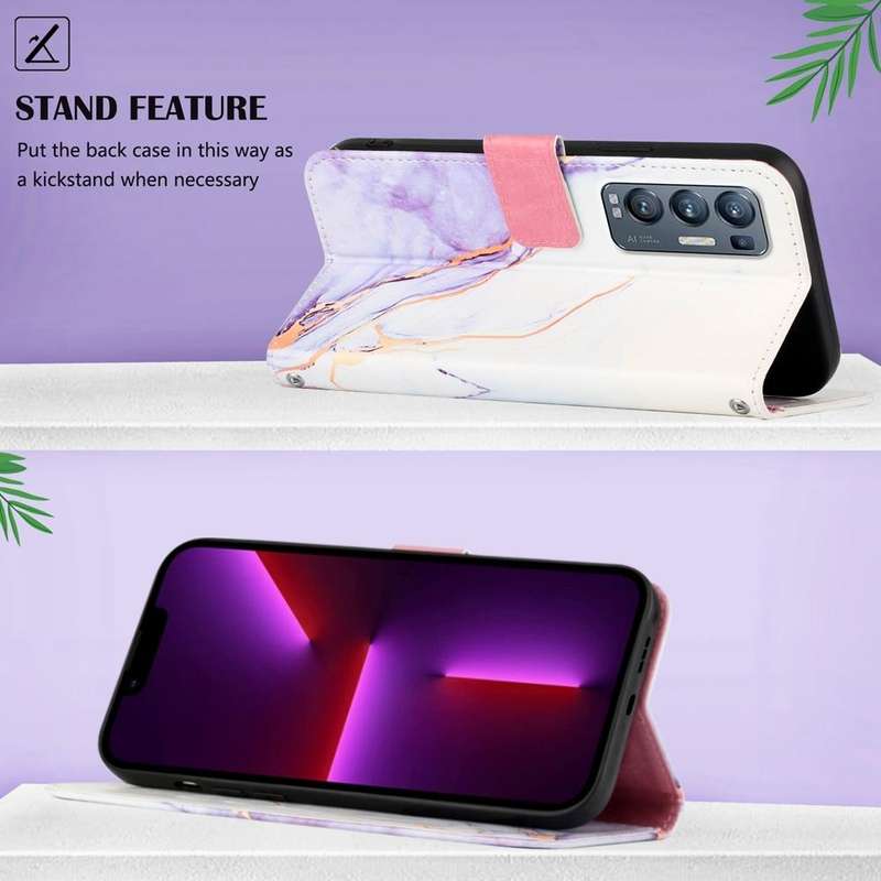 For OPPO Reno5 Pro+ 5G / Find X3 Neo PT003 Marble Pattern Flip Leather Phone Case(LS006)