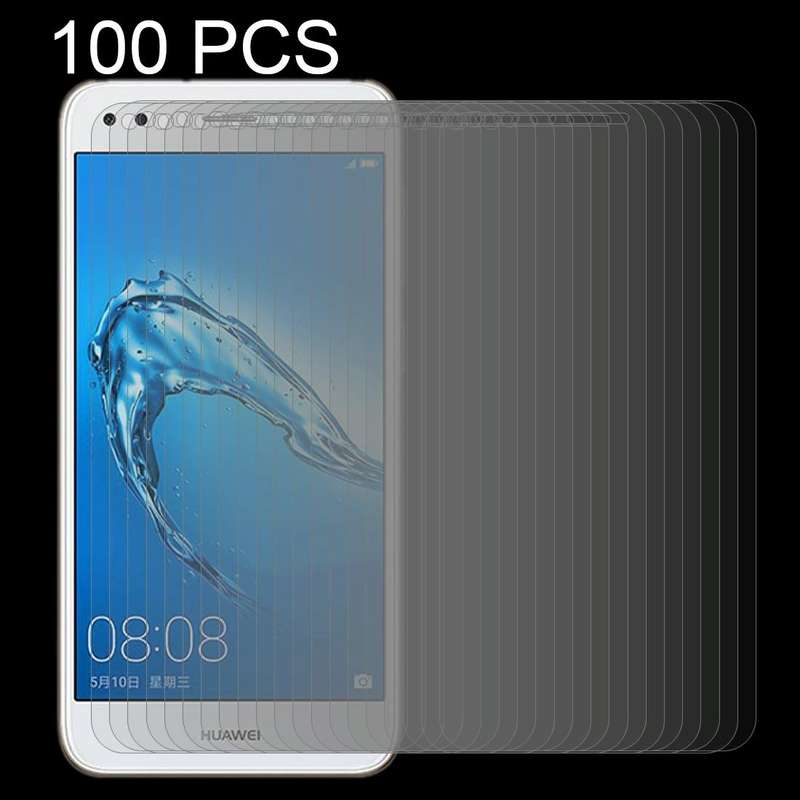 100 PCS for Huawei Y6 Pro (2017) 0.26mm 9H Surface Hardness 2.5D Curved Edge Tempered Glass Scree...