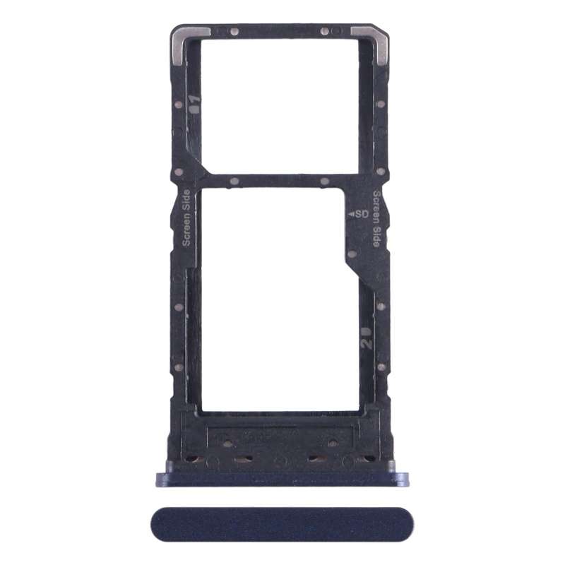 For Infinix Hot 11 2022 SIM Card Tray + SIM Card Tray / Micro SD Card Tray (Blue)