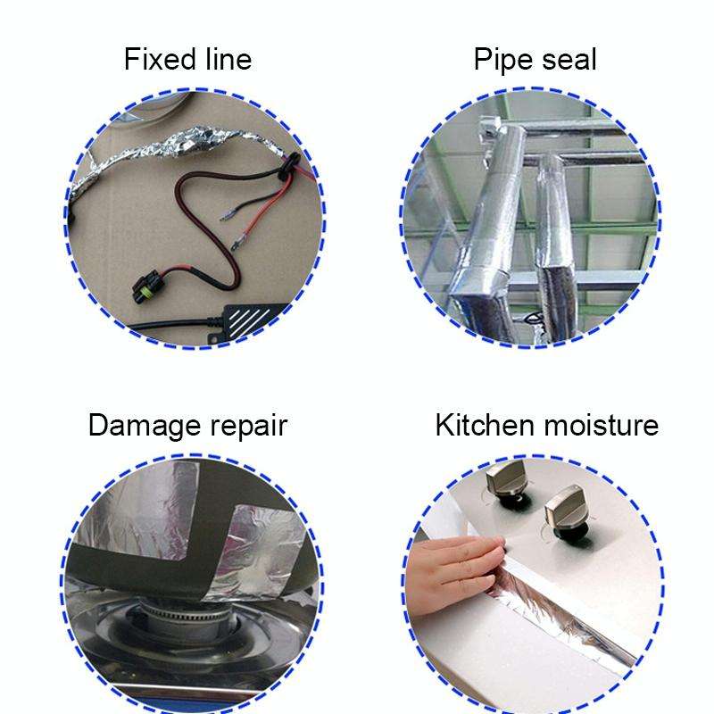 Aluminum Tape Lampblack Machine Pot Tinfoil Paper Tape Sealing Waterproof High Temperature Tape, ...