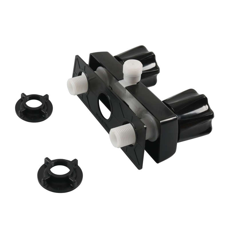 A7616-02 Dual Knob RV Shower Faucet Valve Diverter(Black)