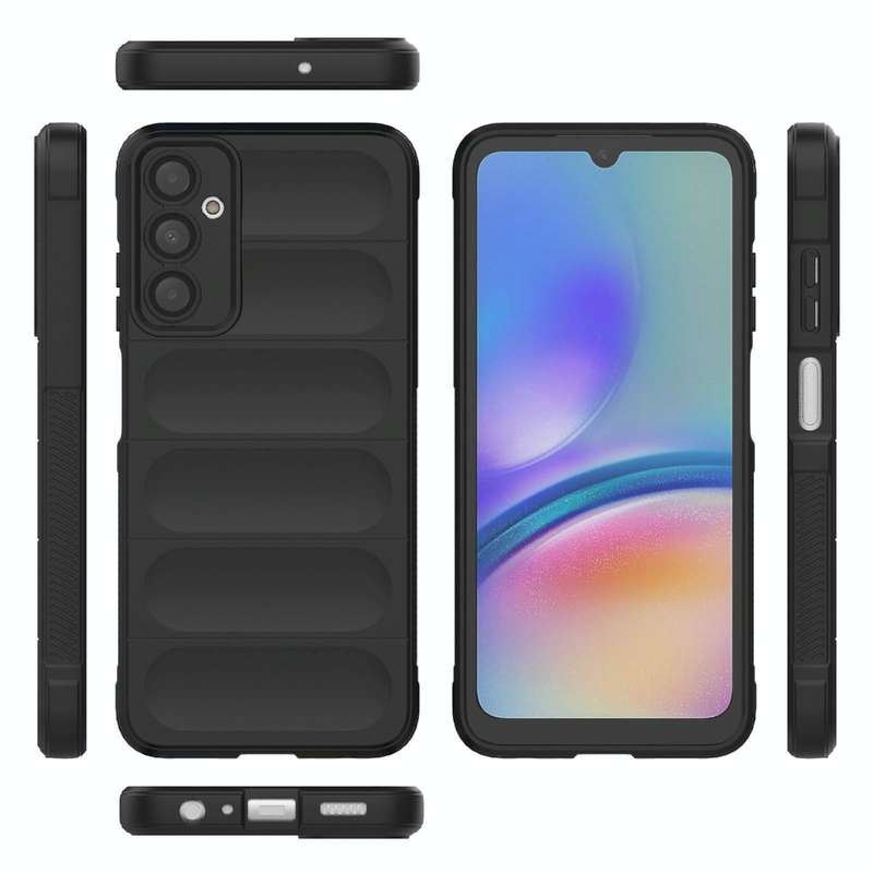 For Samsung Galaxy A05s 4G Magic Shield TPU + Flannel Phone Case(Black)