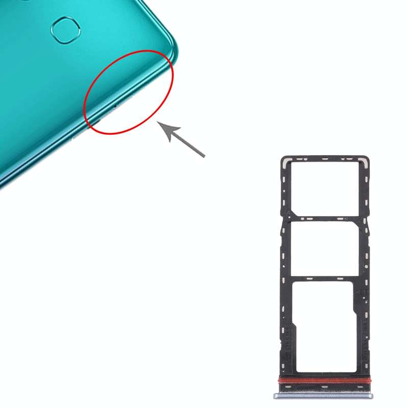 For Infinix Note 10 Pro/Note 10 Pro NFC X695 SIM Card Tray + SIM Card Tray + Micro SD Card Tray (...