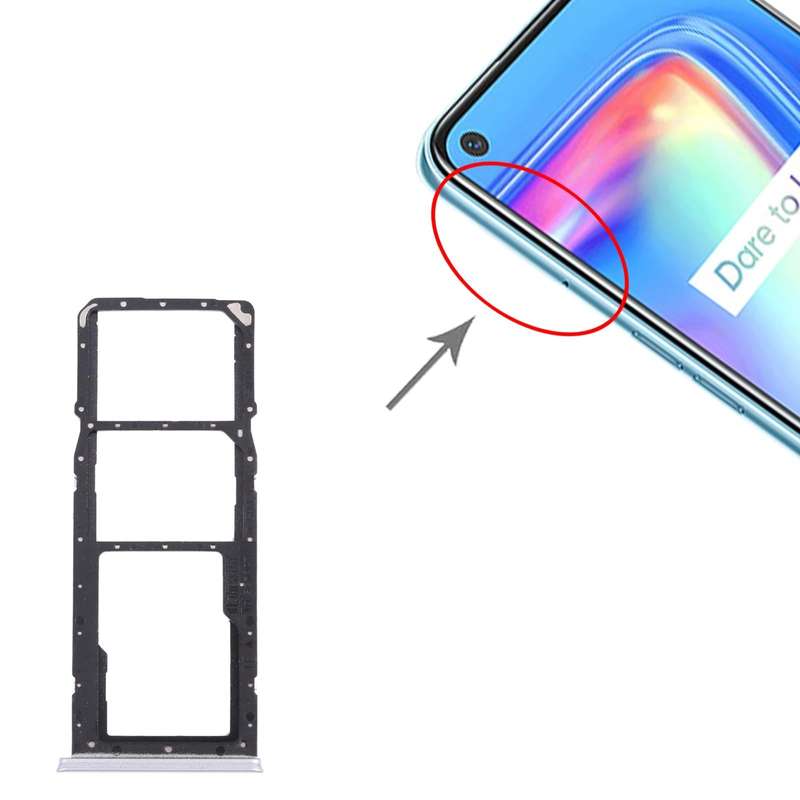 For OPPO Realme 7 (Asia) RMX2151, RMX2163  SIM Card Tray + SIM Card Tray + Micro SD Card Tray (Si...