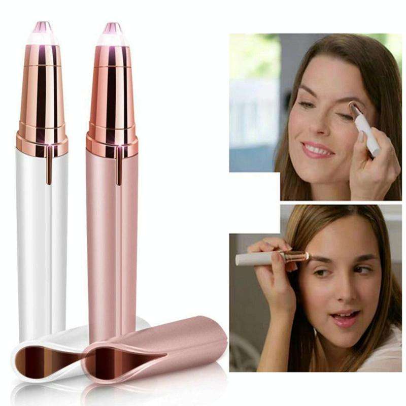 Multifunction Lipstick Eyebrow Trimmer Face Brows Hair Remover Electric Shaver Painless Eye Brow ...