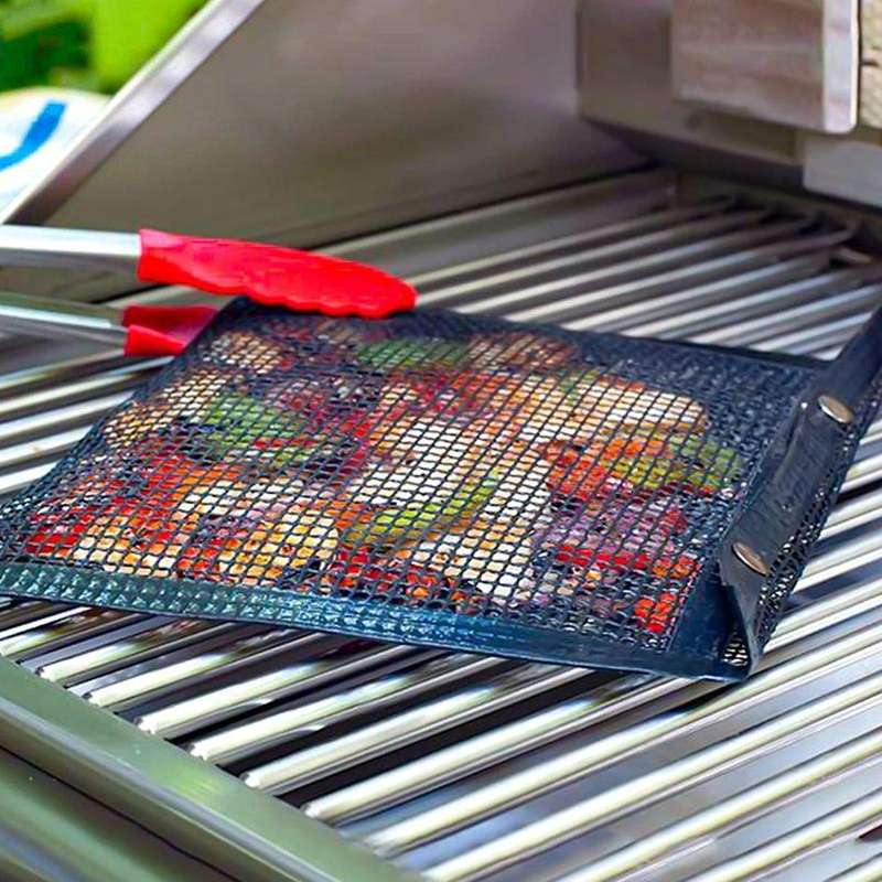 Vc005 BBQ Non-Stick Mesh Grilling Bag, Size: Black (24 x 14cm)