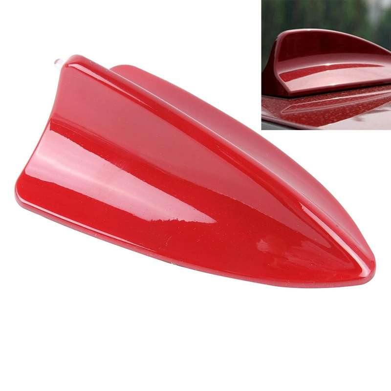 A-881 Shark Fin Car Dome Antenna Decoration(Red)