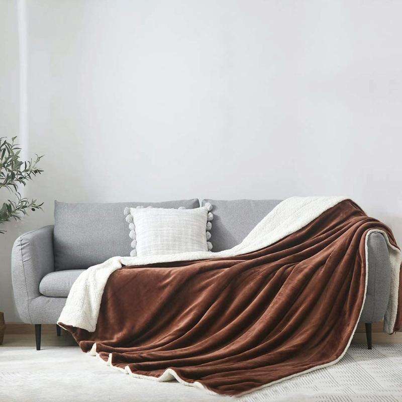 Intelligent Temperature Control Electric Heating Blanket, Size: 70x100cm USB Plug(Brown White)