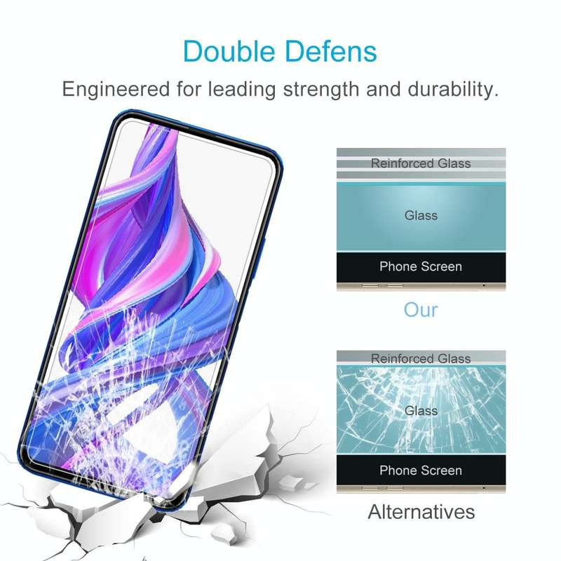 For Huawei Honor 9X 50 PCS 0.26mm 9H 2.5D Tempered Glass Film