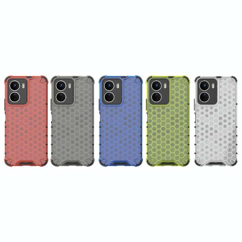 For vivo Y16 4G Global Honeycomb Phone Case(Black)