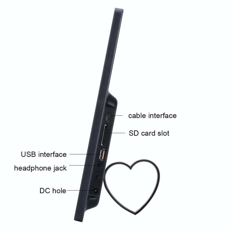15 inch Digital Picture Frame with Remote Control Support SD / MMC / MS Card and USB , Black