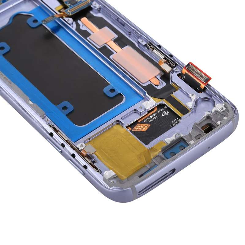 OLED LCD Screen for Galaxy S7 / G930V Digitizer Full Assembly with Frame (Grey)