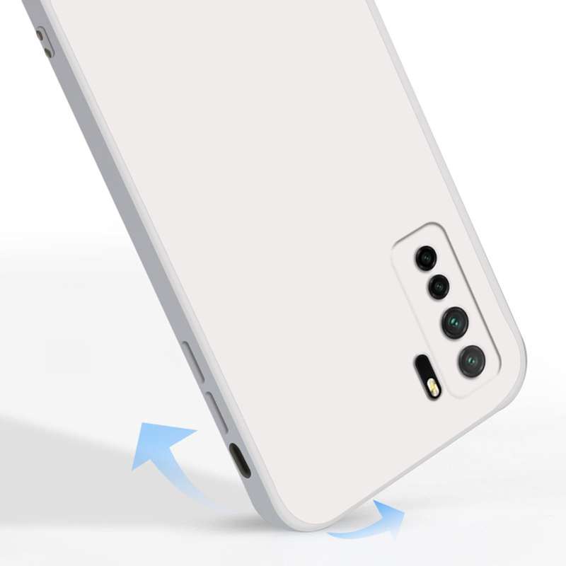 For Huawei nova 7 SE Solid Color Imitation Liquid Silicone Straight Edge Dropproof Full Coverage ...