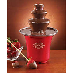 Mini chocolate fondue fountain